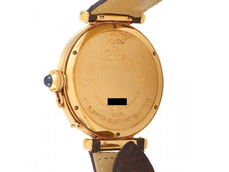 AUTOMATIC MEN'S WATCH YELLOW GOLD/LEATHER PASHA DE CARTIER W3018651